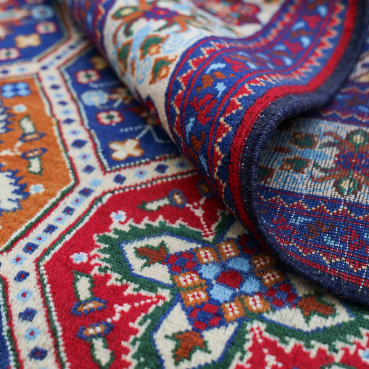 Kashigul Carpet 11'8" x 7'9" (ft) handcrafted Afghan Wool Carpet 5
