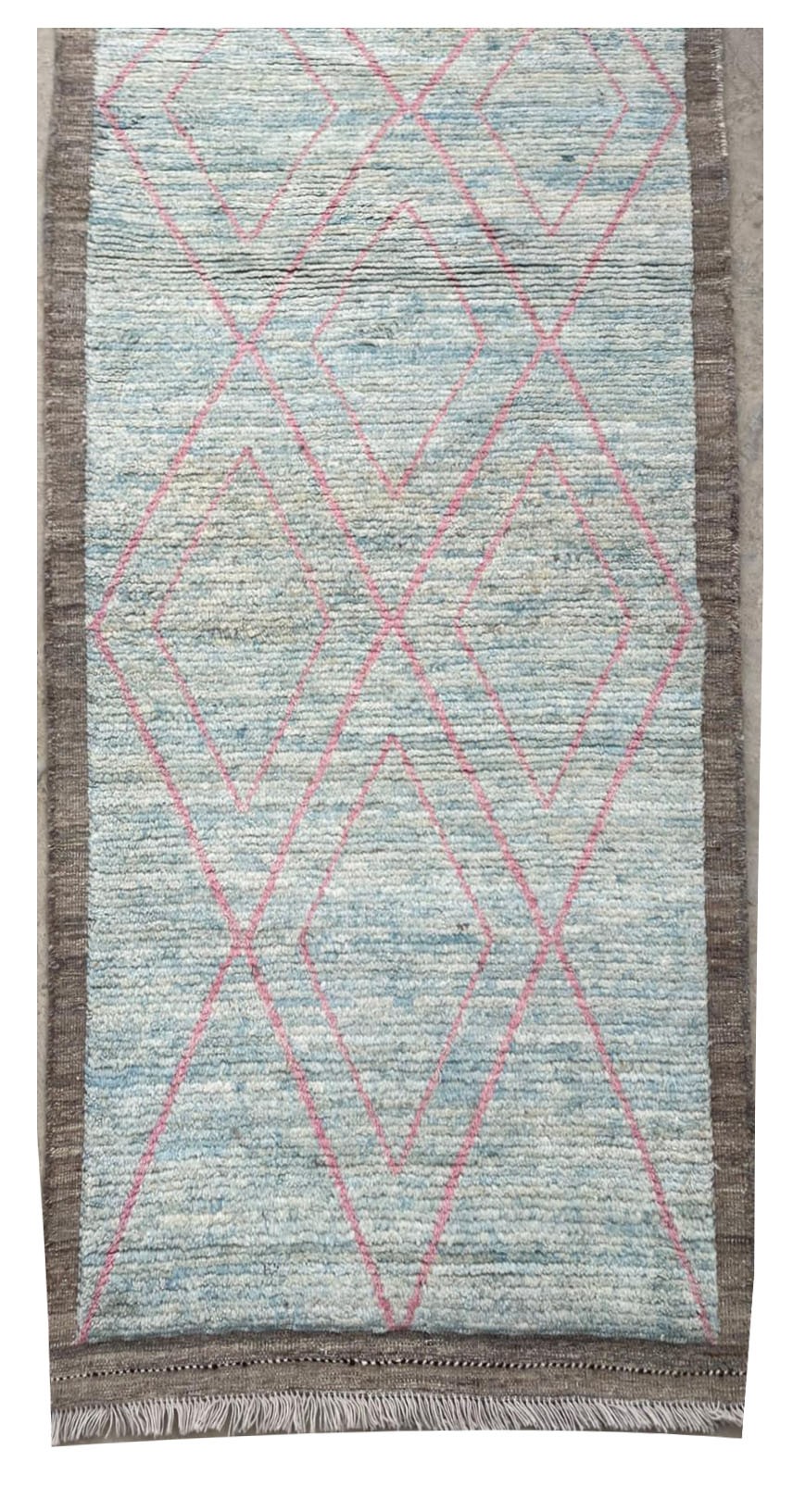 Bluish Handmade Afghan Gabba Carpet | Turkmen Weave Area Carpet 9.90 X 3 (ft) 2