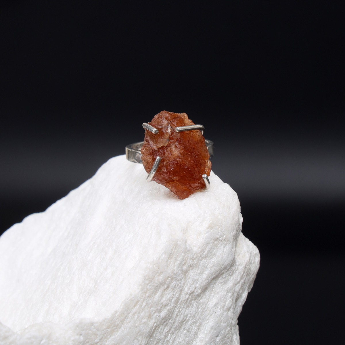 yellow garnet stone  with 925 silver metal  2