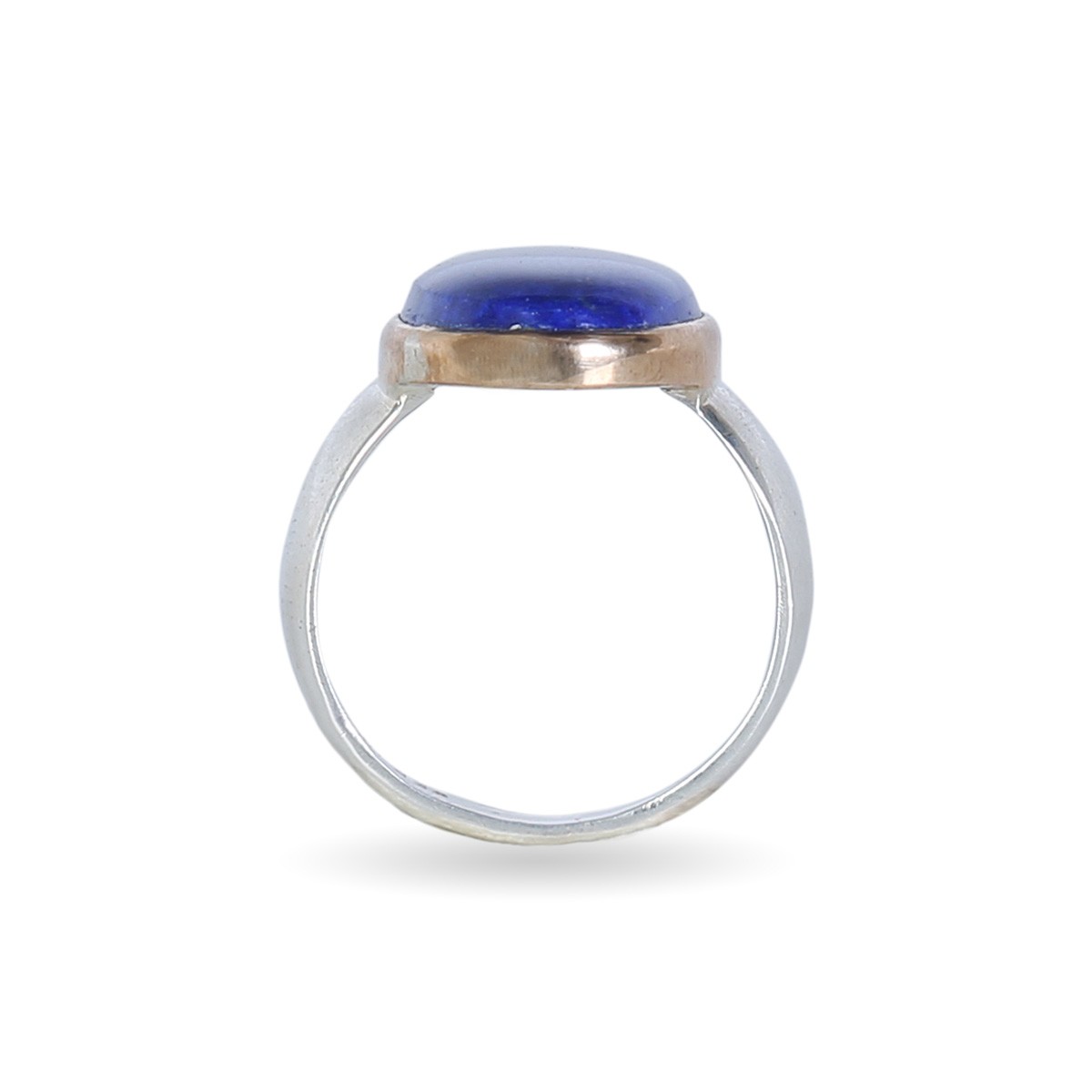 Lapis Lazuli Men's Ring | Oval Silver Ring 3