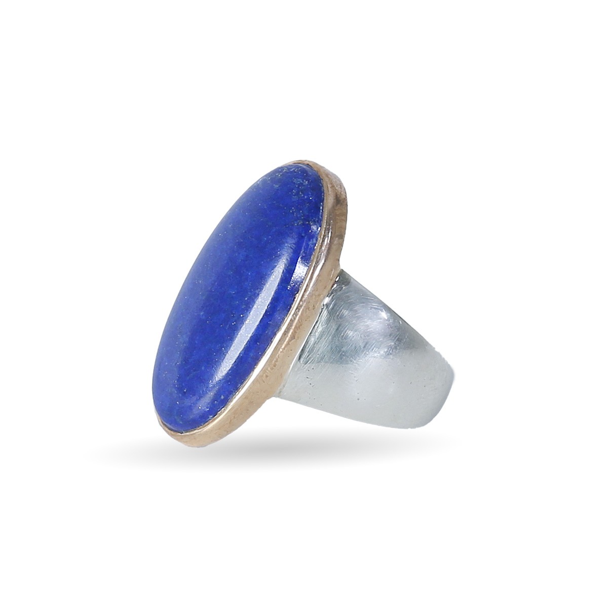Lapis Lazuli Men's Ring | Oval Silver Ring 1