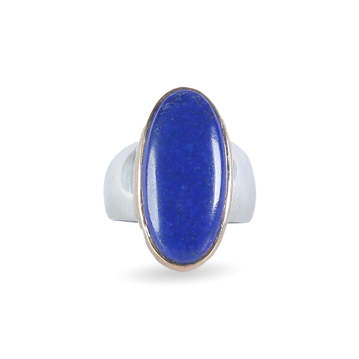 Lapis Lazuli Men's Ring | Oval Silver Ring 2