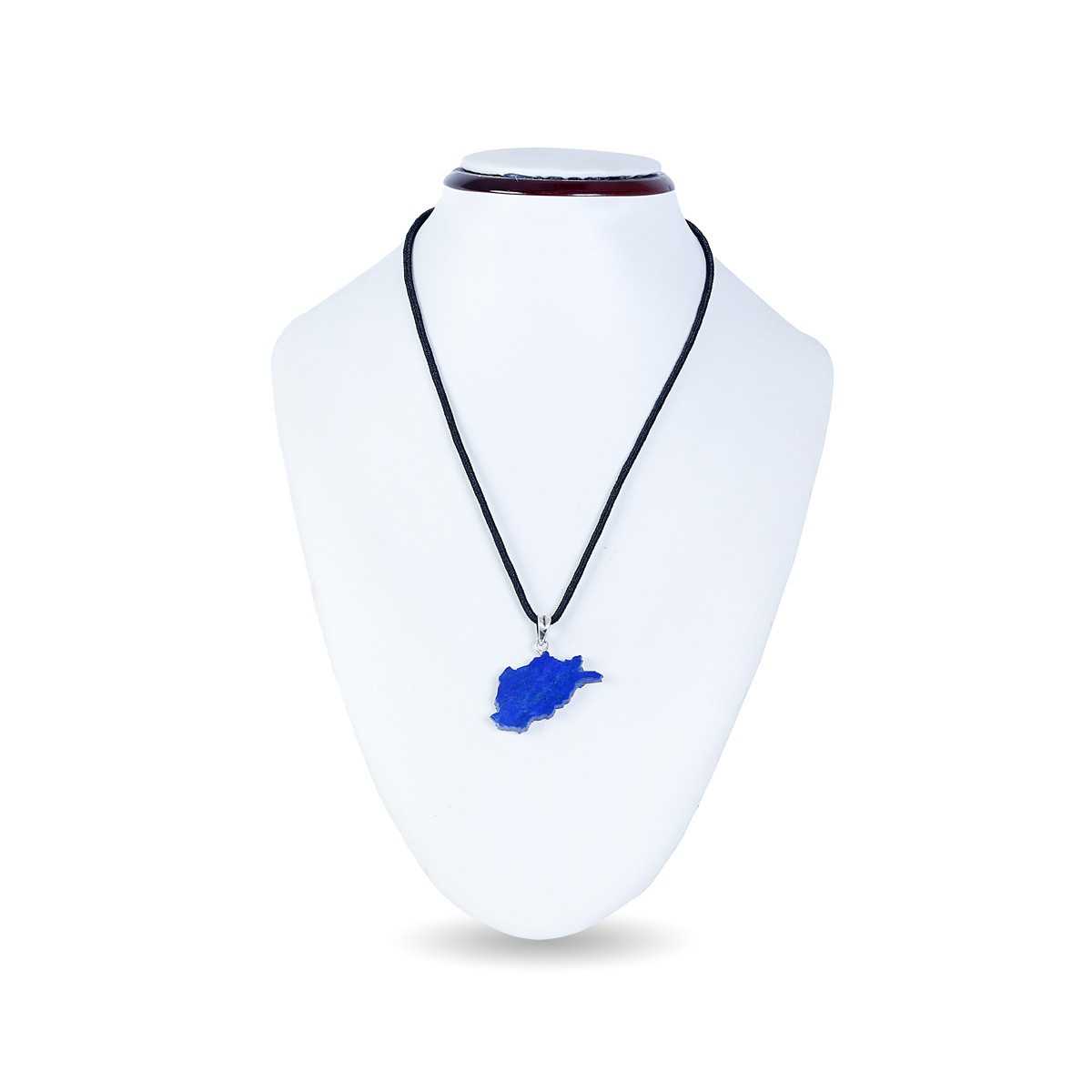 Lapis Map Figure Necklace | Drop Locket Pendant  1