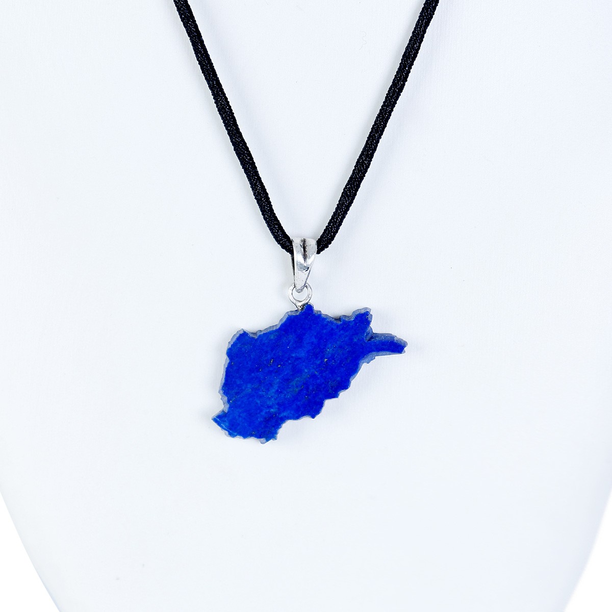 Lapis Map Figure Necklace | Drop Locket Pendant 2