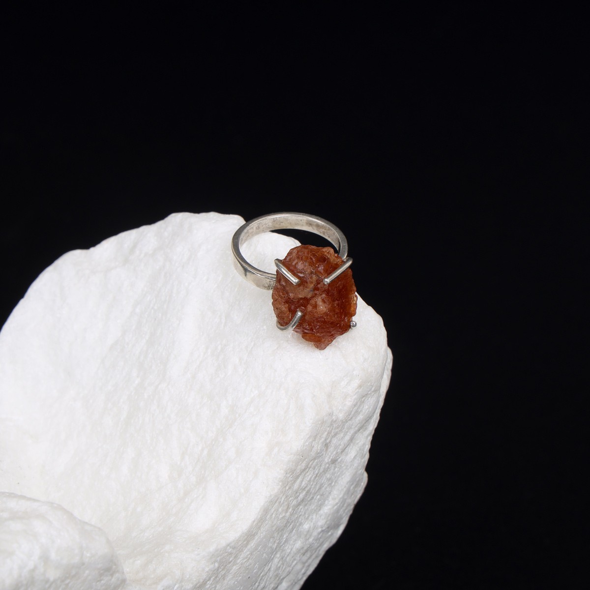 yellow garnet stone  with 925 silver metal  3
