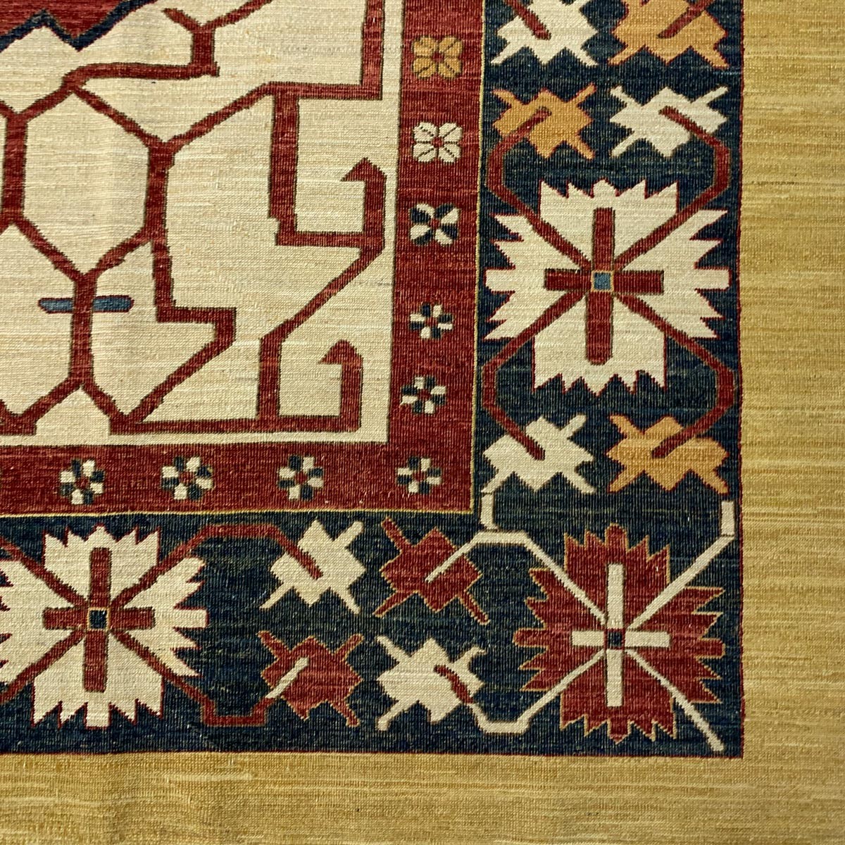 Reddish Cream Hand-woven Afghani Carpet | Turkmen Weave Area Carpet 10 x 8.50 (ft) 4