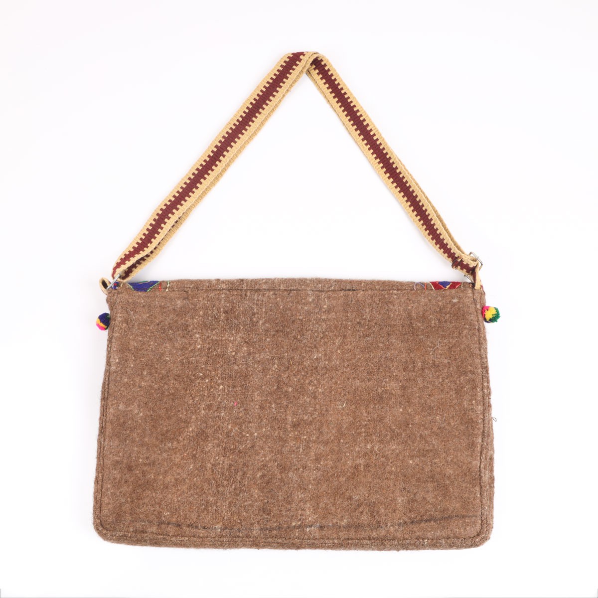 Brown Embroidered Handmade Computer Bag | Cross-body Shoulder Computer Bag 4