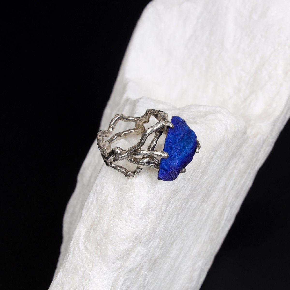 Lapis Lazuli Stone Classic Ring | 999 Silver Vintage Ring 4