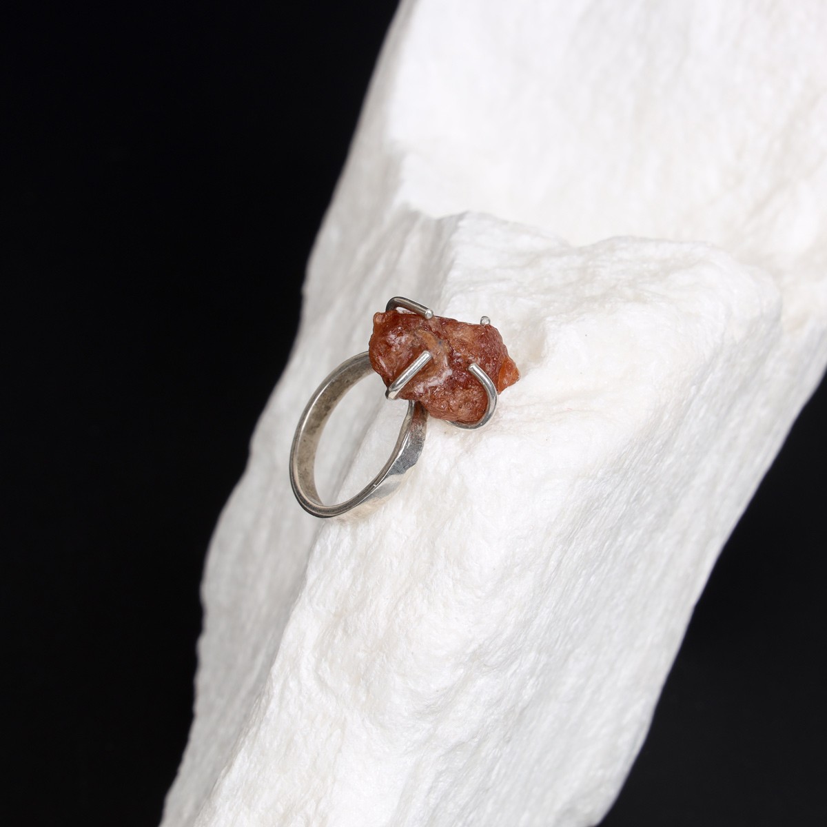 yellow garnet stone  with 925 silver metal  5