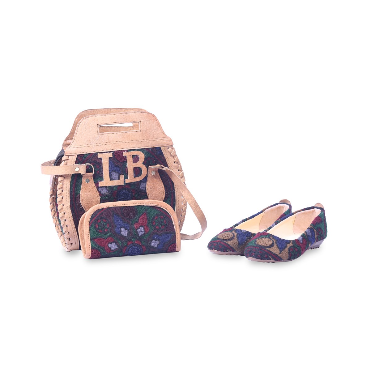 Leather Complete Matching Set | Shoulder Bag, Purse & Shoes 1