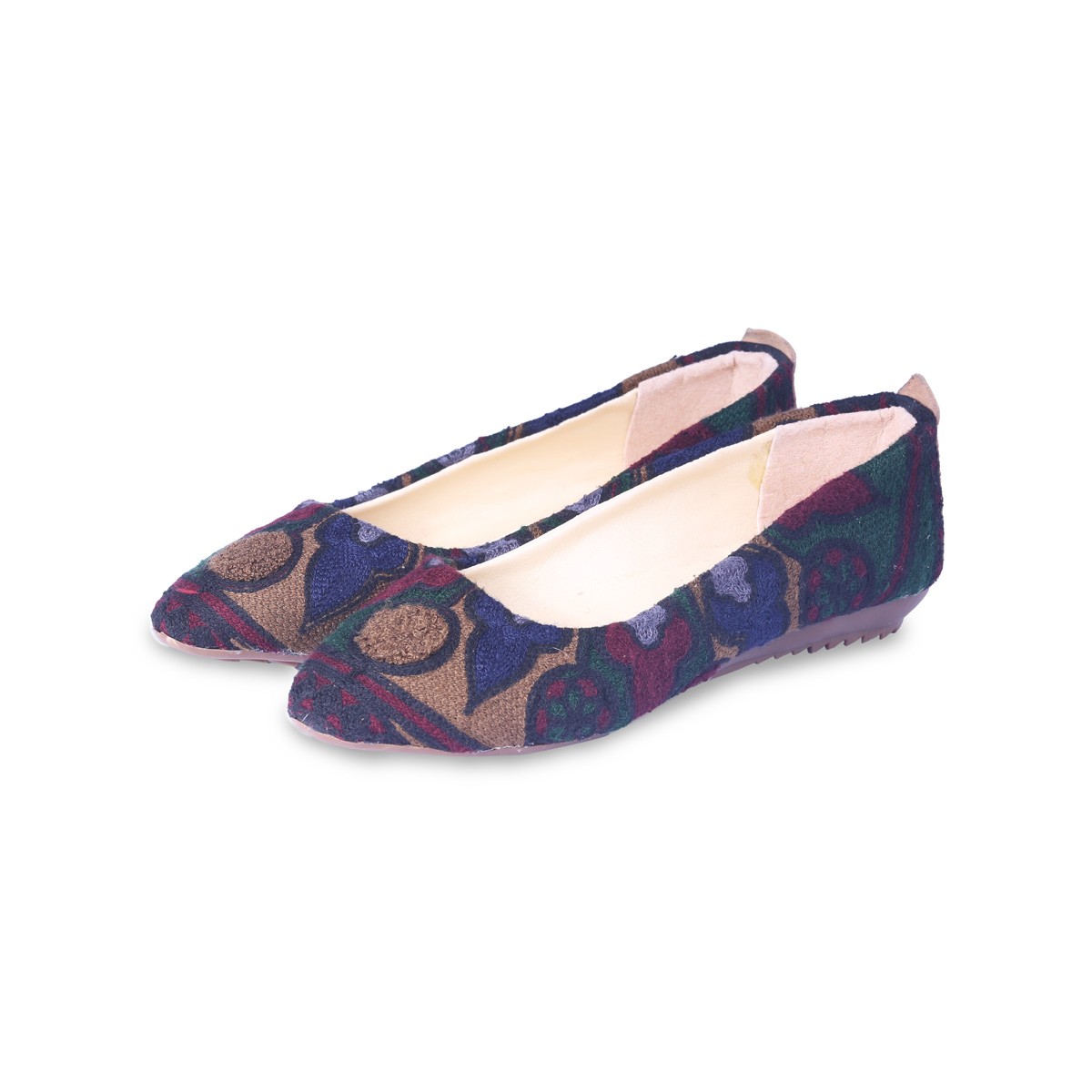 Leather Floral Embroidered Shoes | Ballet Flat shoes 2