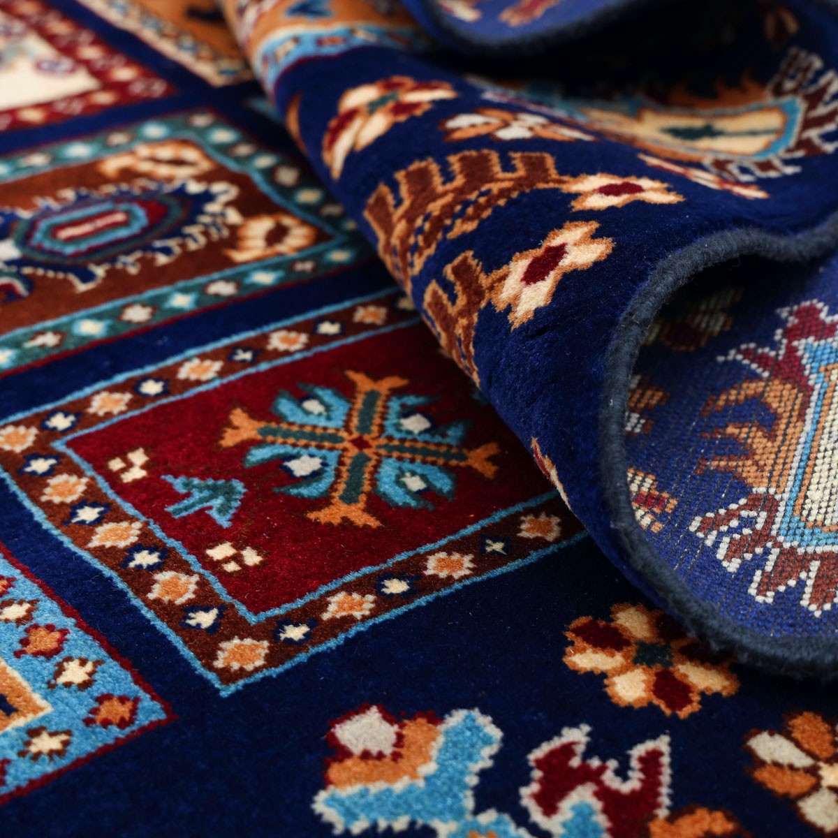 Kunduz Aina Map Rug (7'9" x 3'9" ft) Afghanistan  5