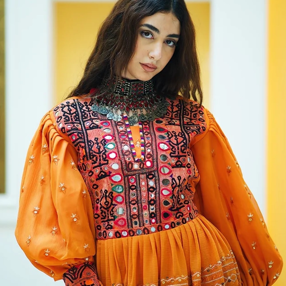 Vintage Mirror Embroidery Sequence Dress 5
