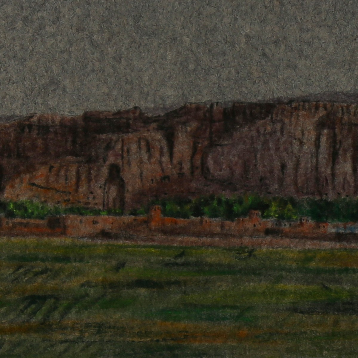 Bamyan Buddha Landscape Painting | Wall-Hanging Artwork 2