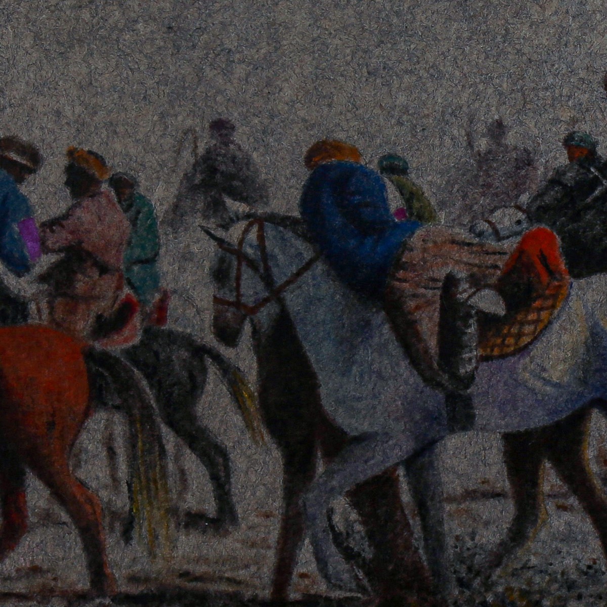 Afghan Buzkashi Game Art Work | Traditional Game Painting 2