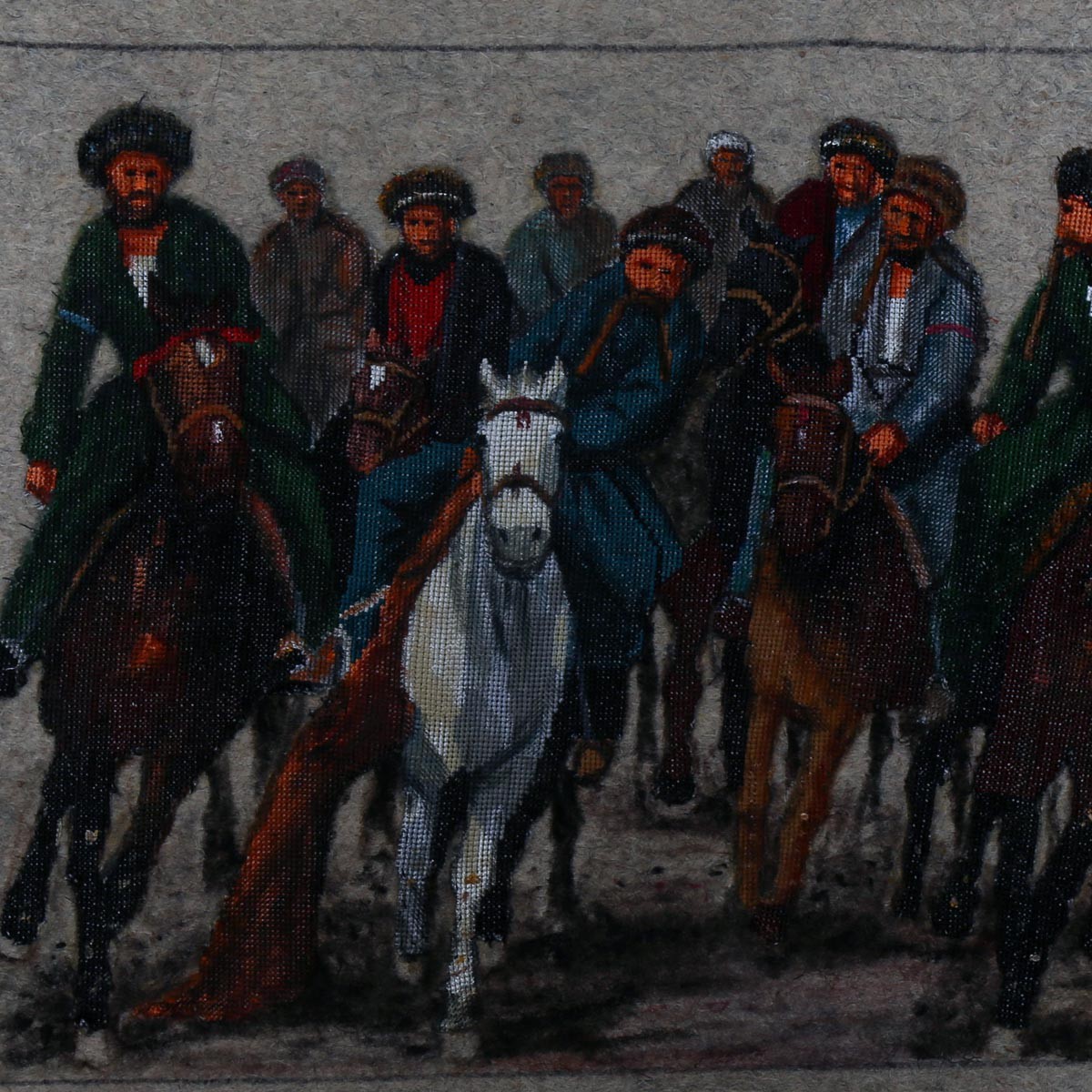 Buzkashi Game Artwork | Afghan National Game Painting 2
