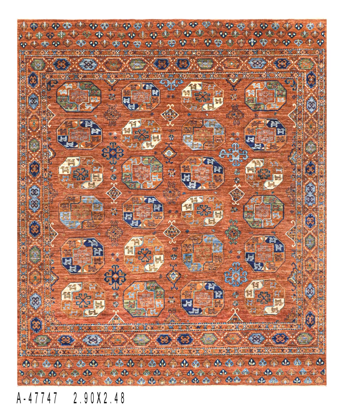 Handmade, Ancient Arsari Elephant Feet Afghan Knot Carpet, Original Handwoven,Natural. 1