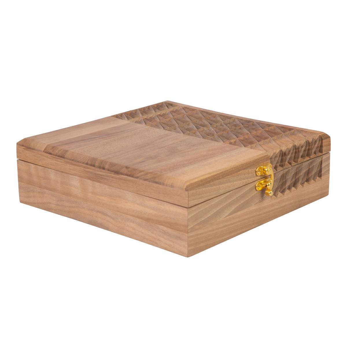 Walnut Wooden Jewelry Box | Handcrafted Rectangle Engraved Box 5