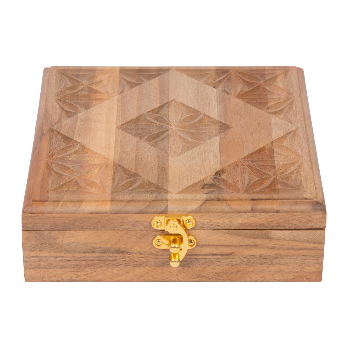 Walnut Wood Jewel Box | Square Handcrafted Gift Box 4