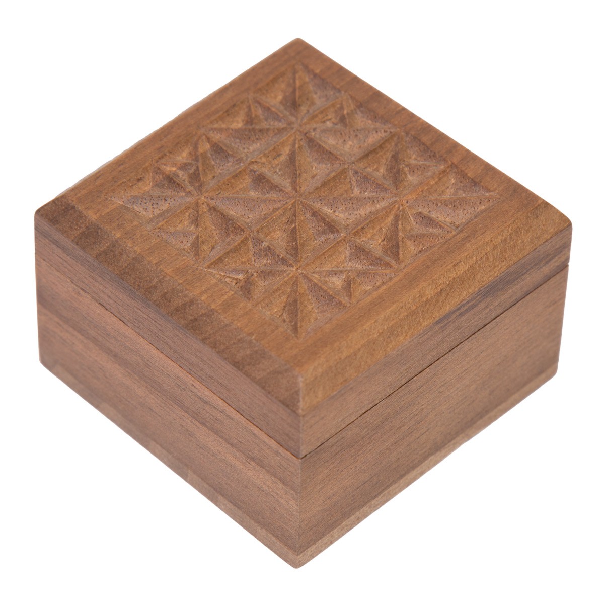 Walnut Wood Ring Box | Square Handmade Gift Box 1