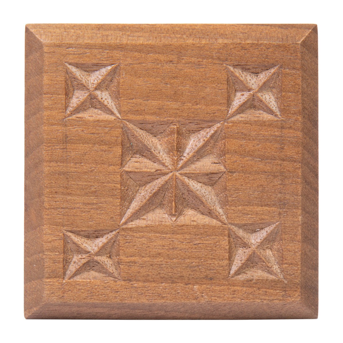 Walnut Wooden Jewel Box | Square Nuristani Gift Box 2