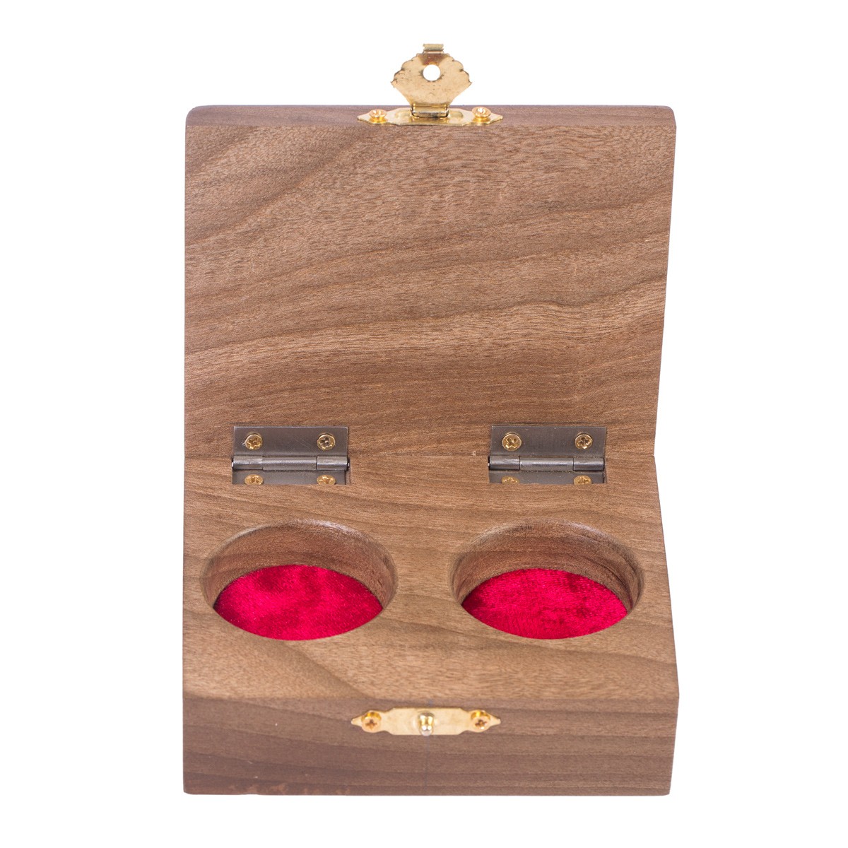 Walnut Wooden Ring Box | Rectangle Jewel Box with Two-in-one Portions 4