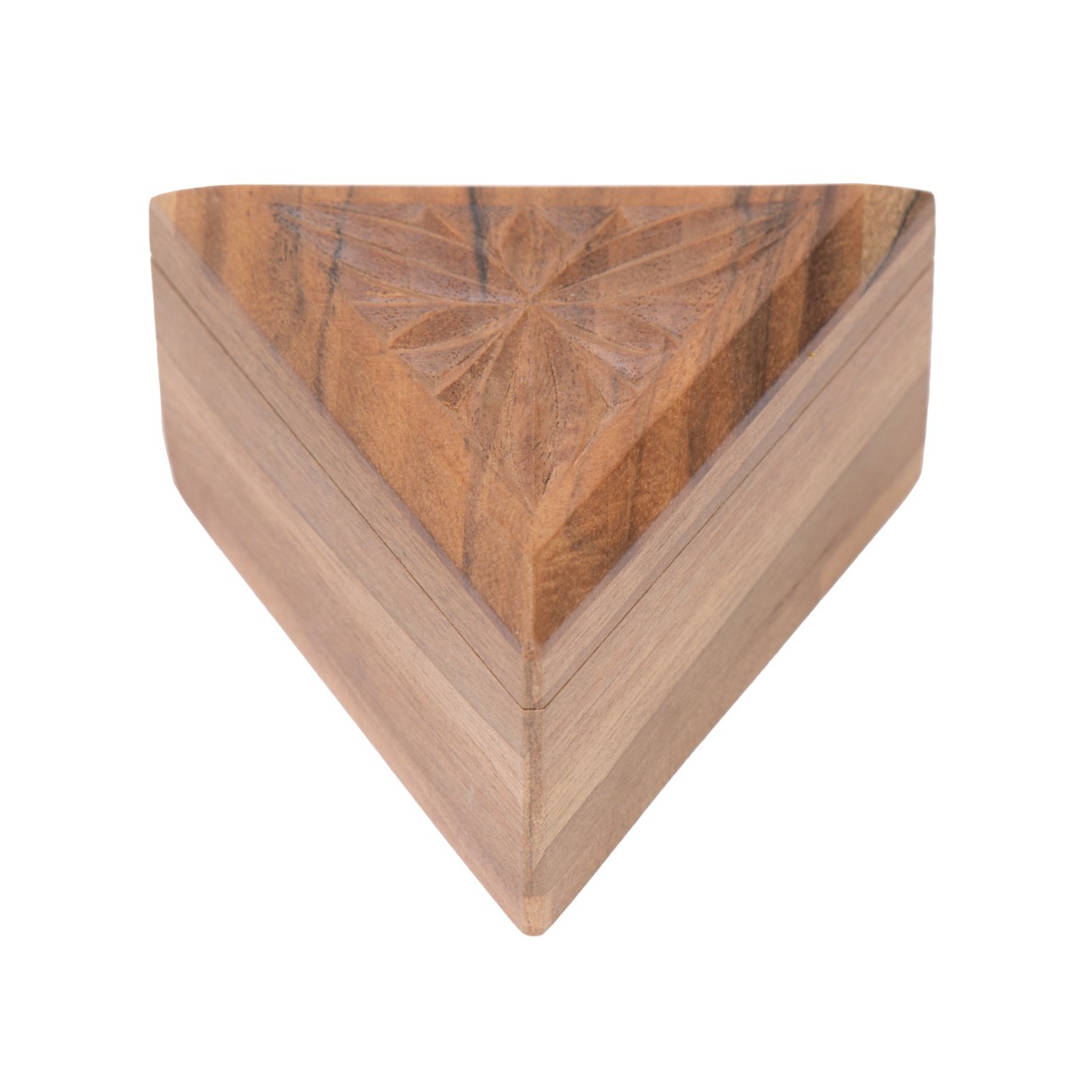 Walnut Wooden Gift Box | Triangular Ring box 1