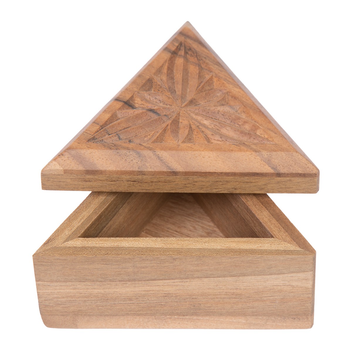 Walnut Wooden Gift Box | Triangular Ring box 3