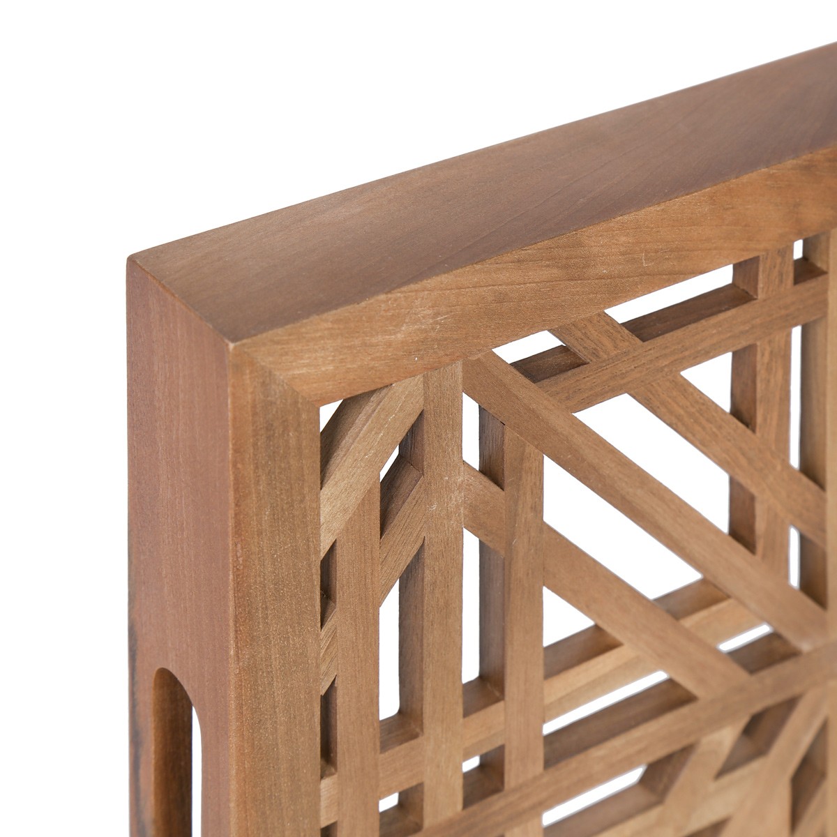 Walnut Wooden Tray Set | Rectangle Cut Design Tray 3