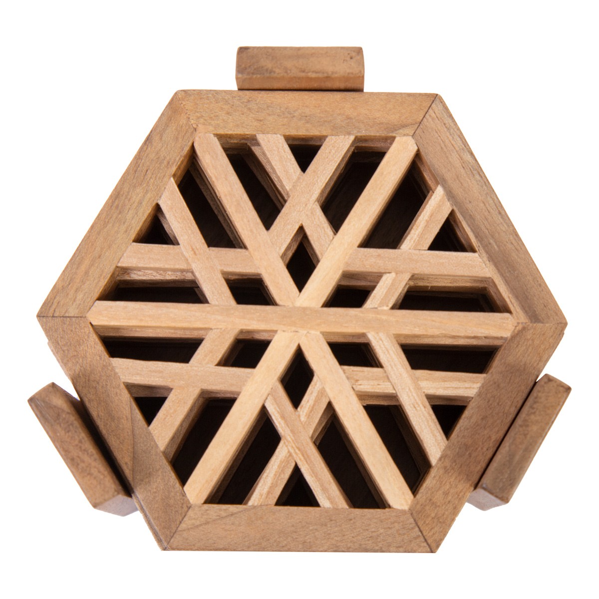 Walnut Cup Saucer Set Box | Hexagonal Saucer Set 3