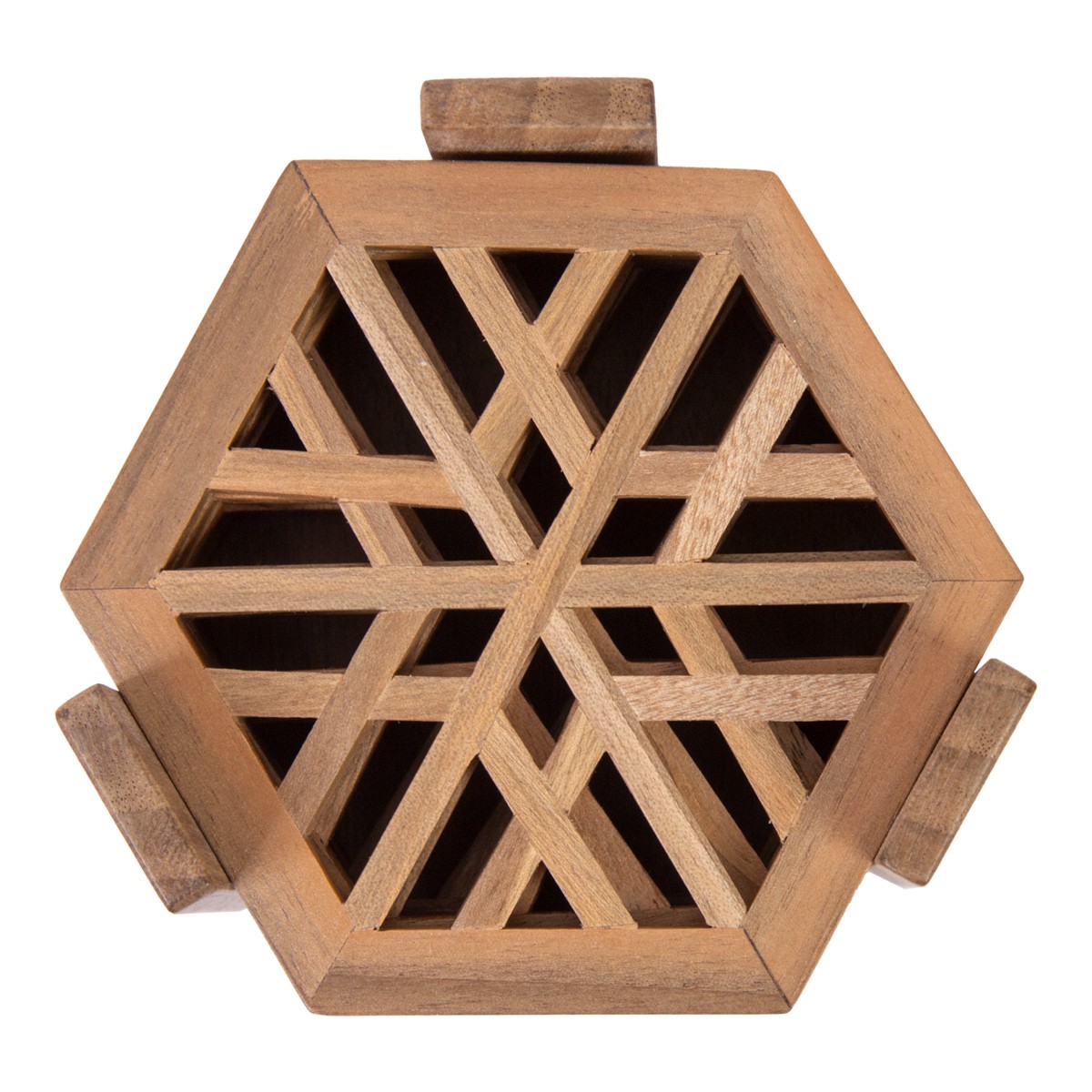 Walnut Saucer Set Box | Hexagonal Saucer Set 2