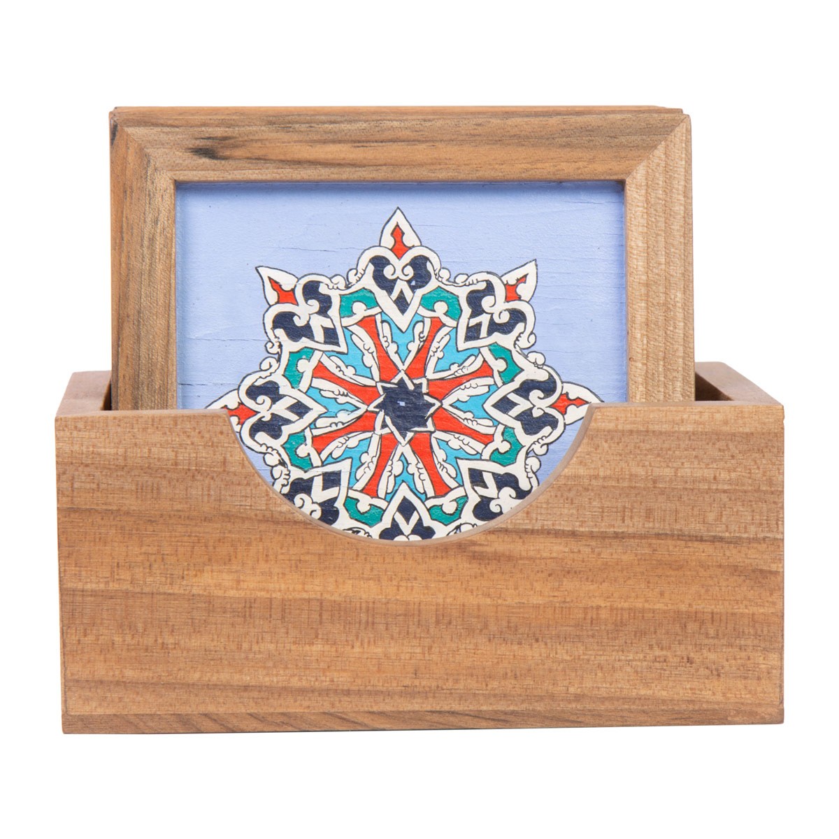 Walnut Miniatured Saucer Set | Saucer Set with Mandela Art 9