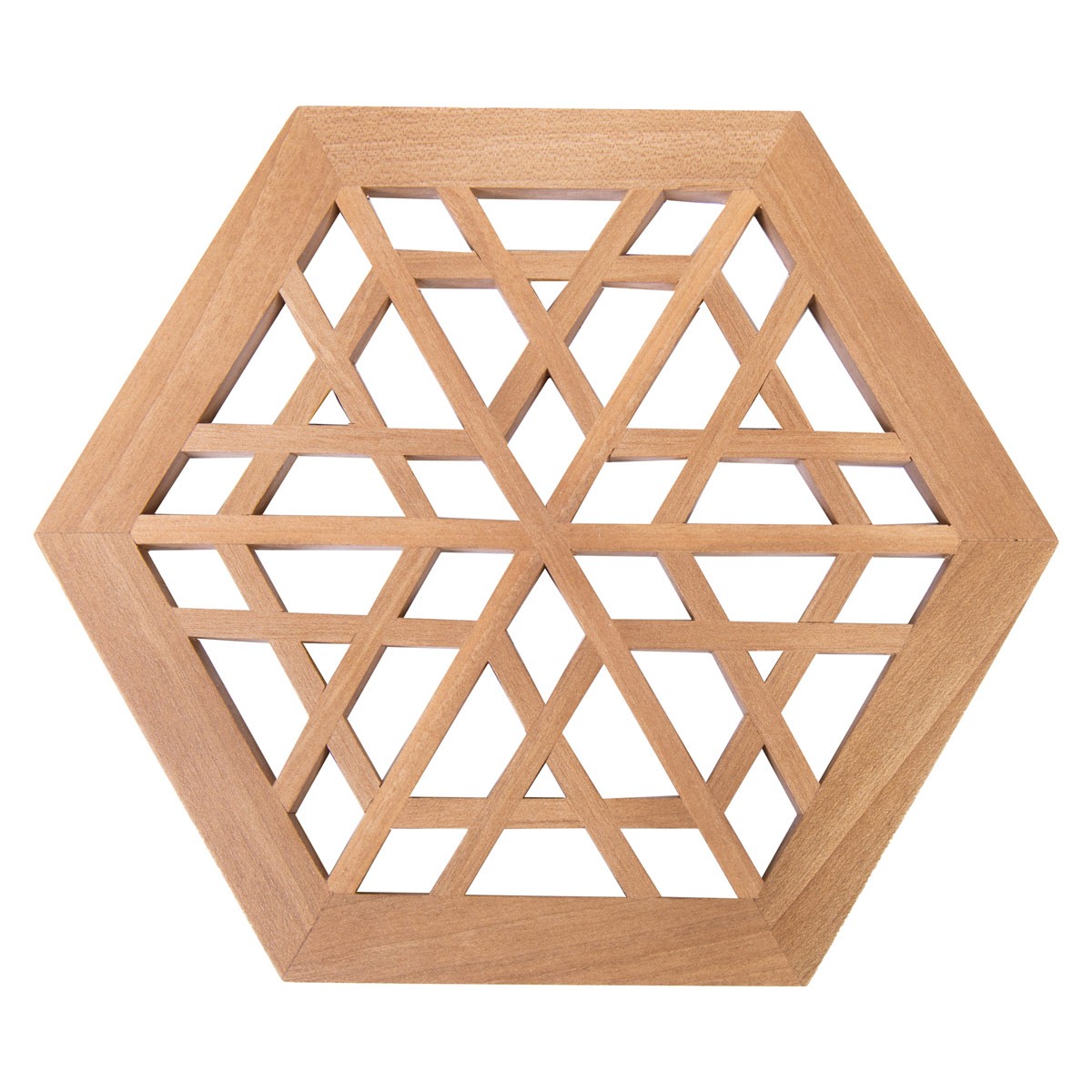 Walnut Wooden Saucer Plate | Carved Hexagonal Saucer Plate 1