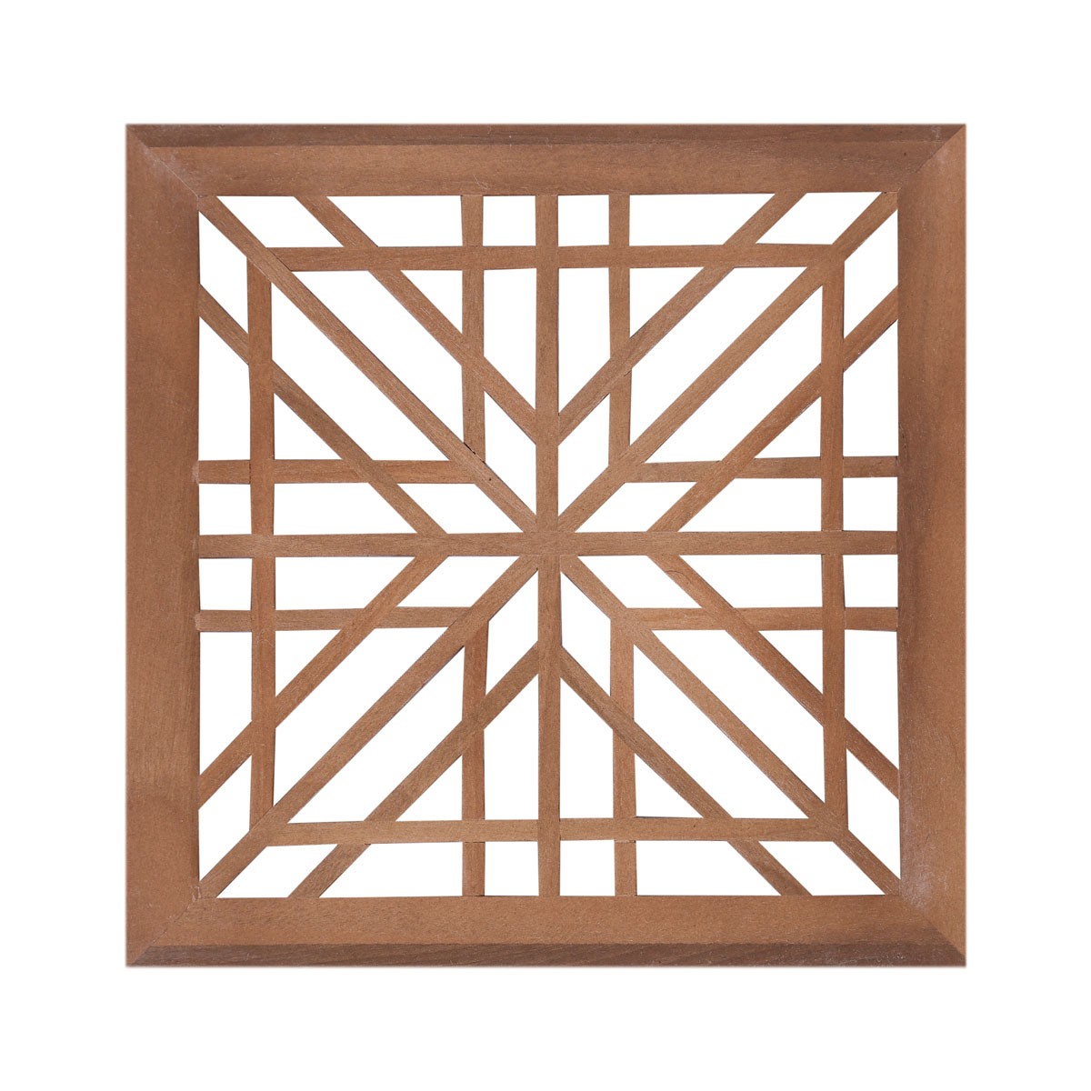 Walnut Wooden Jali Wall Panel | Carved Wall Frame 1