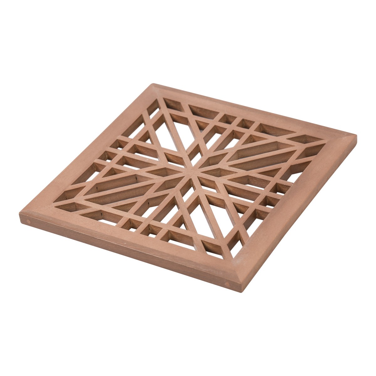 Walnut Wooden Jali Wall Panel | Carved Wall Frame 3