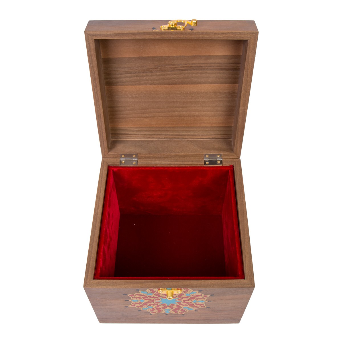 Walnut Miniature Gift Box | Rectangle Keepsake Box with Beautiful Artwork 4