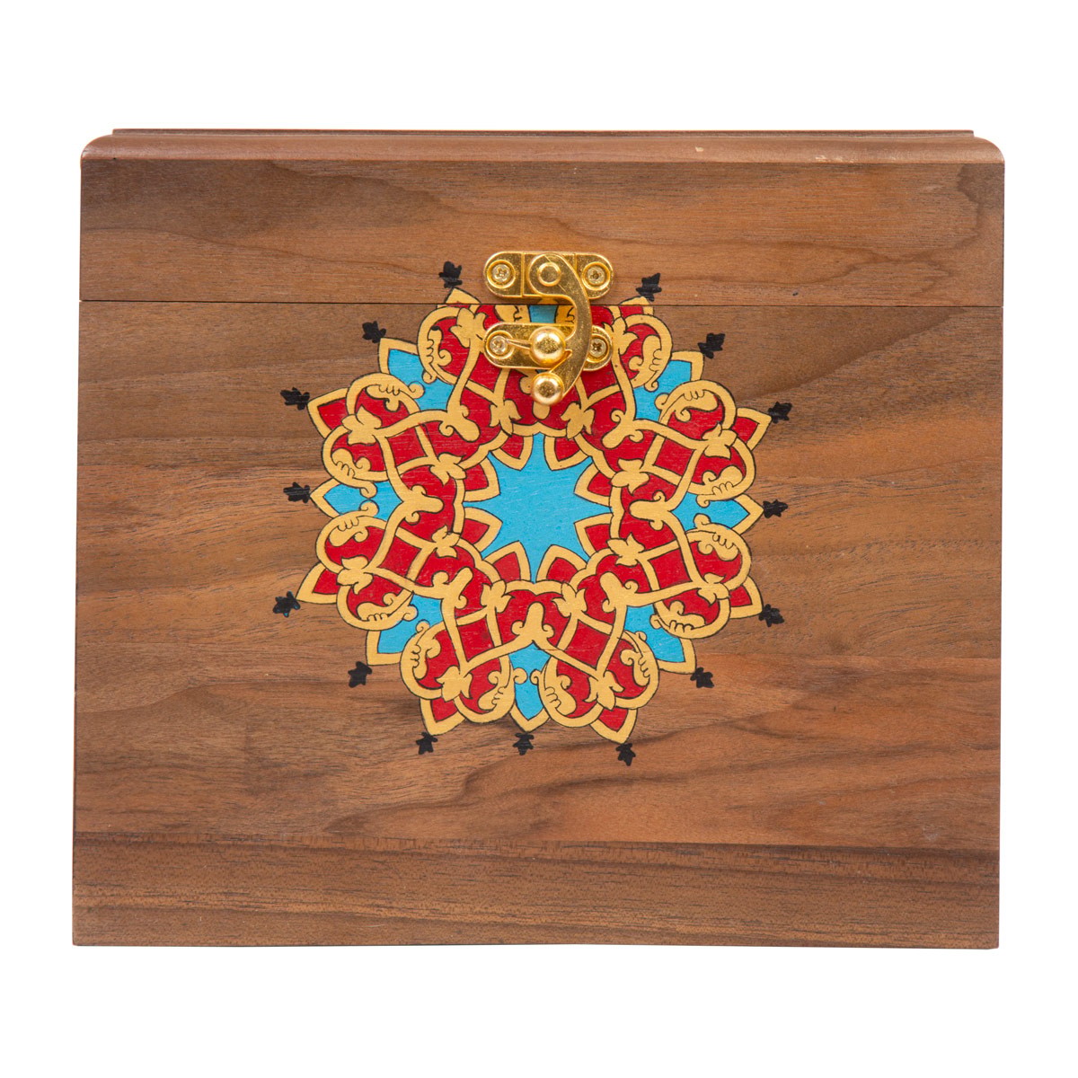 Walnut Miniature Gift Box | Rectangle Keepsake Box with Beautiful Artwork 5