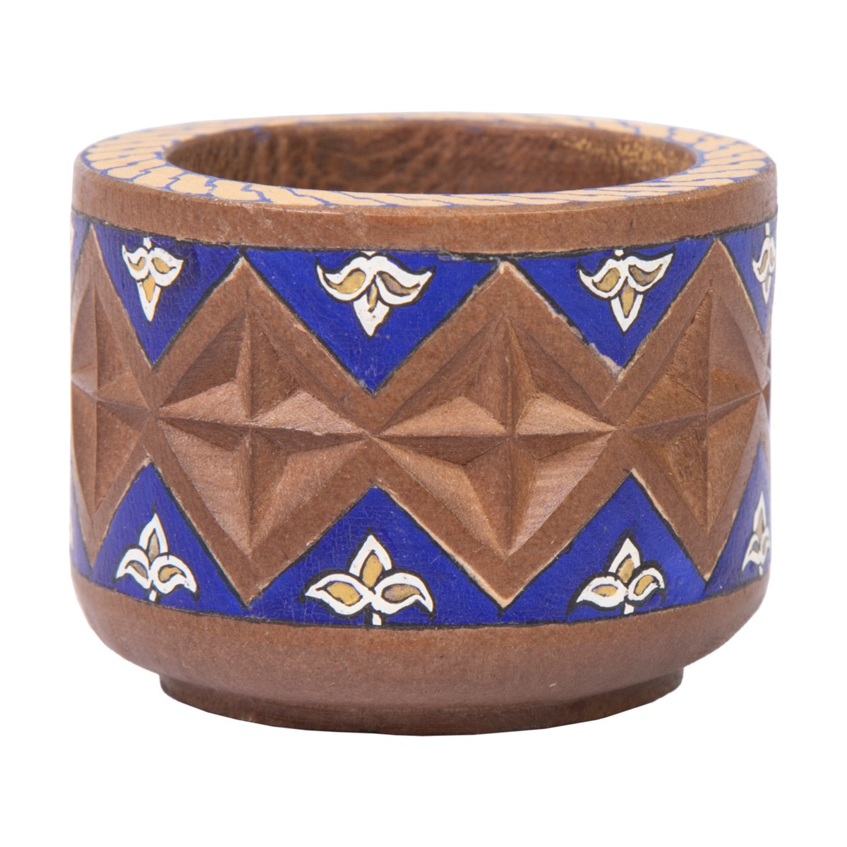 Walnut Wood Candle Holder| Hand Painted Candle Stand 1