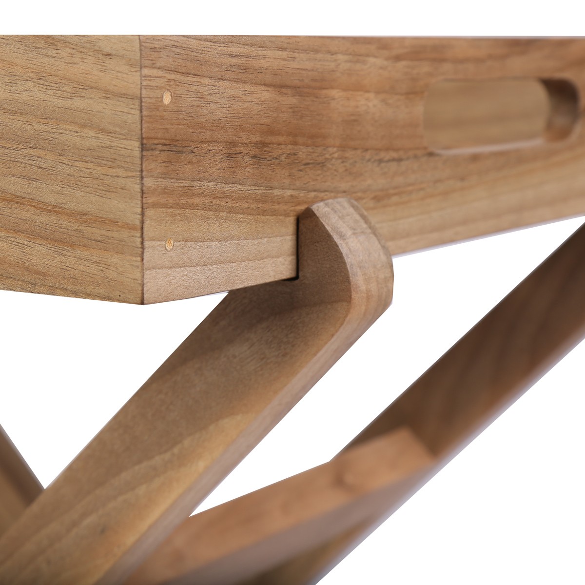 Decorative Portable Serving Tray | Foldable Wooden Table 5