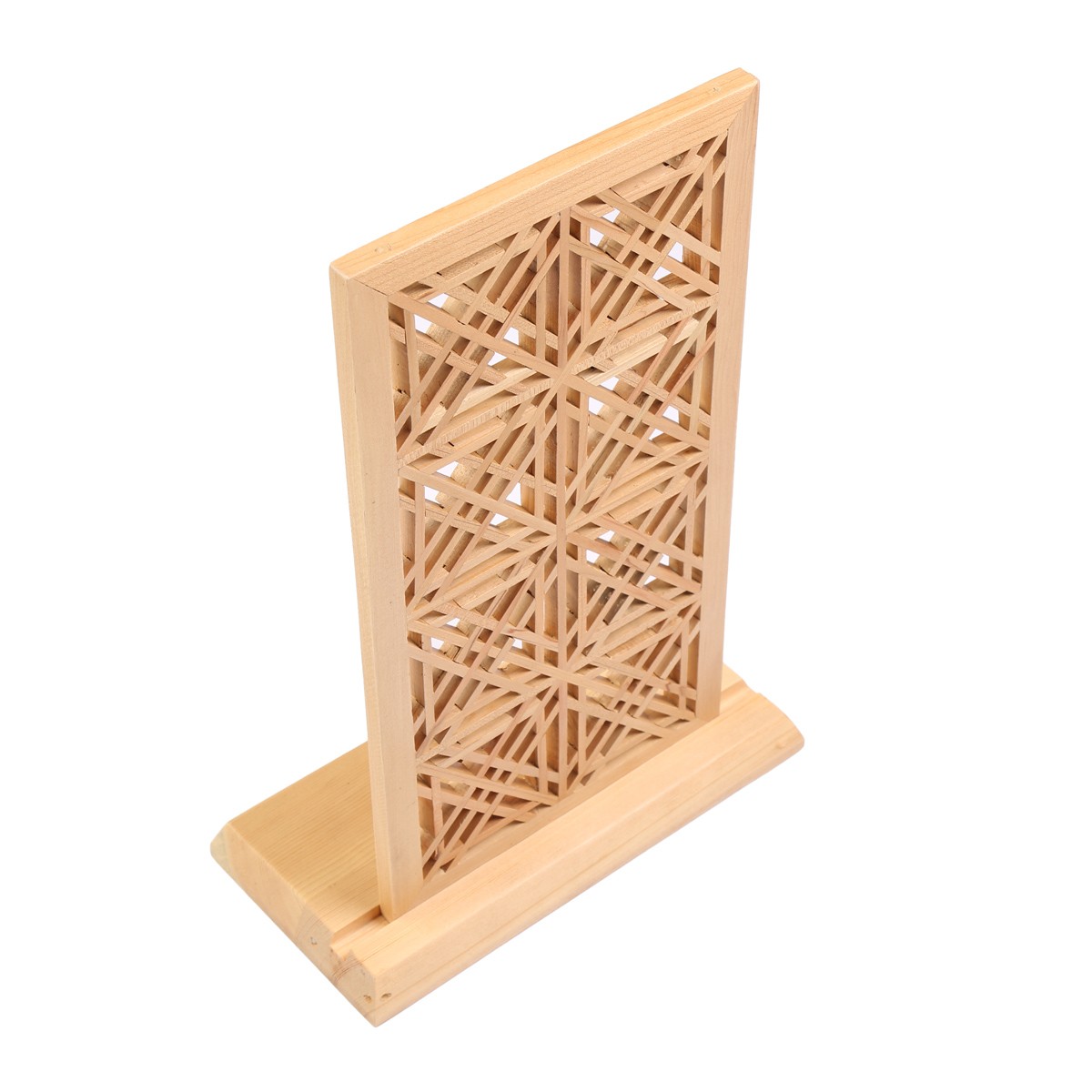Walnut Wooden Candle Holder | Cut Design Candle Stand 2