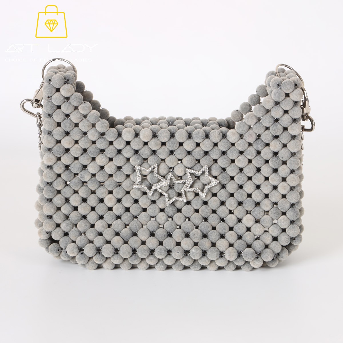 Beaded velvet bag 4