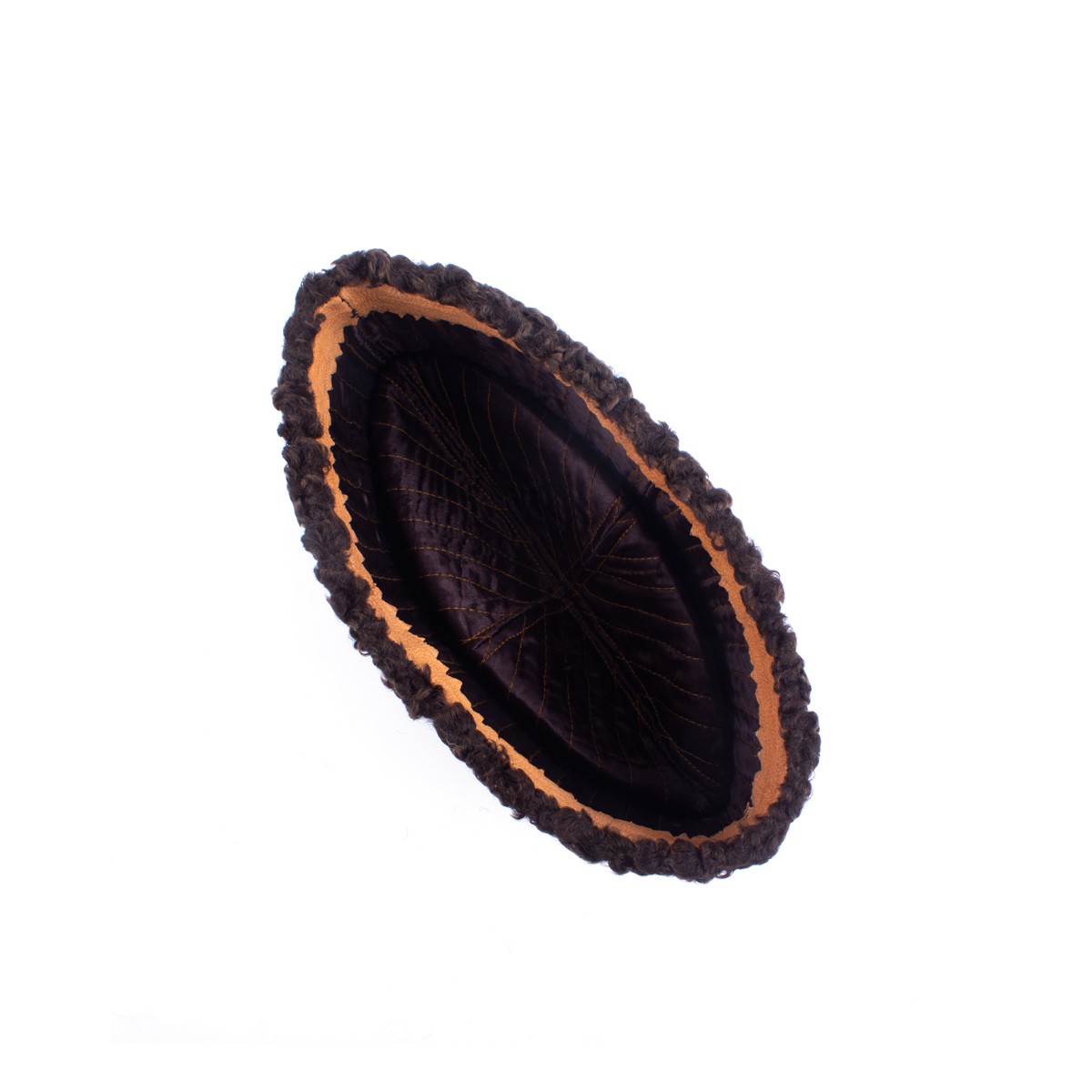 Brown Nuristani Karaku Pakol | Handmade Tribal Winter Hat 4