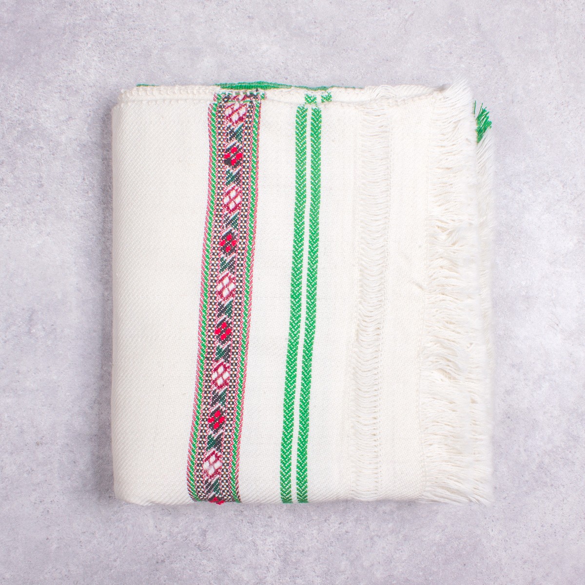 Off-White Nuristani Woolen Shawl | Handmade Soft Men's Patu 3