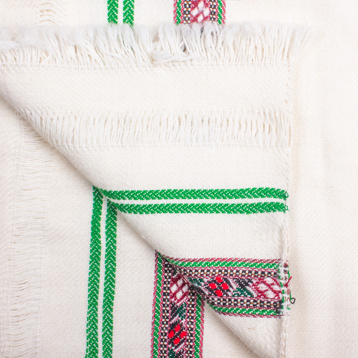 Off-White Nuristani Woolen Shawl | Handmade Soft Men's Patu 4