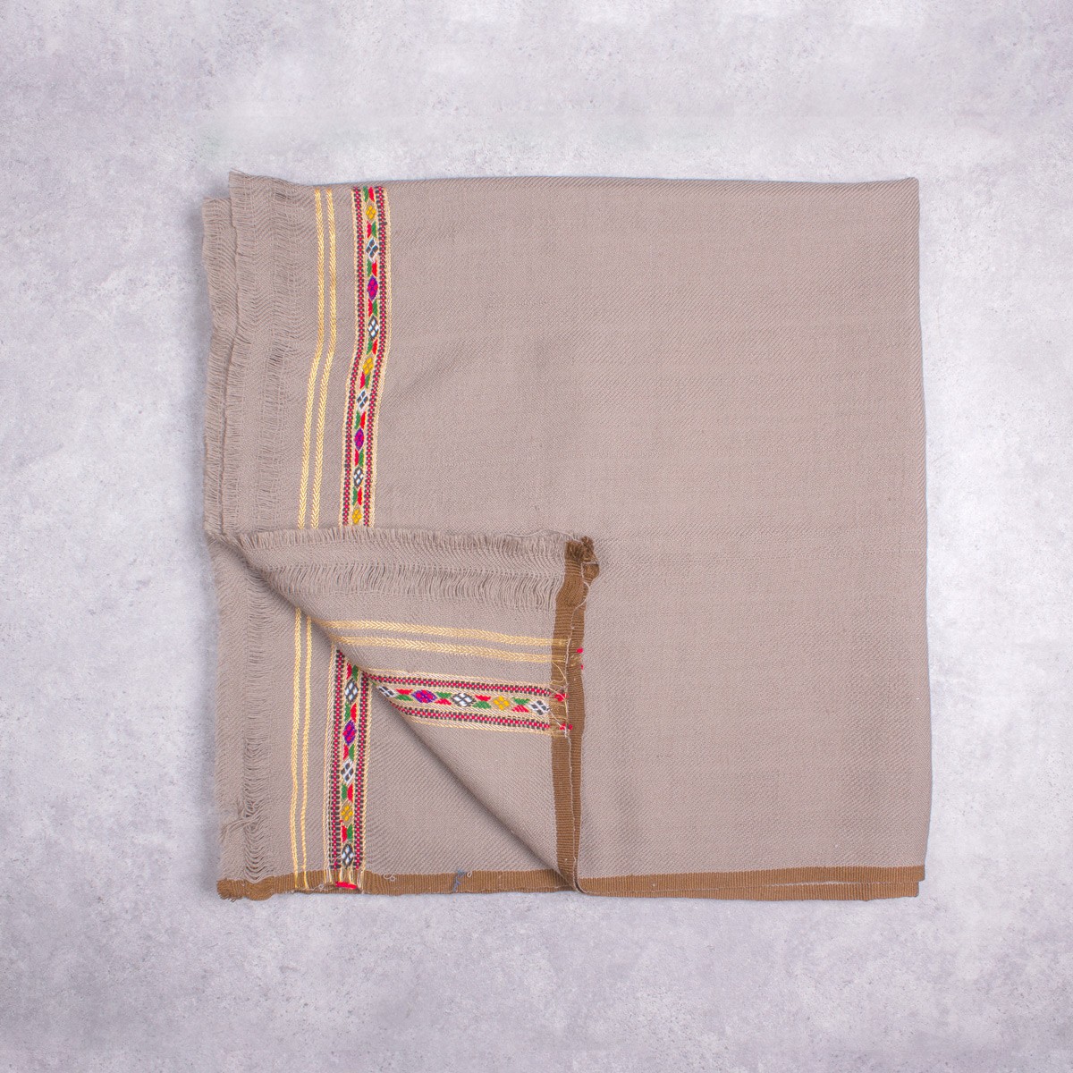 Gray Nuristani Wool Patu | Handmade Afghan Tribal Shawl 2