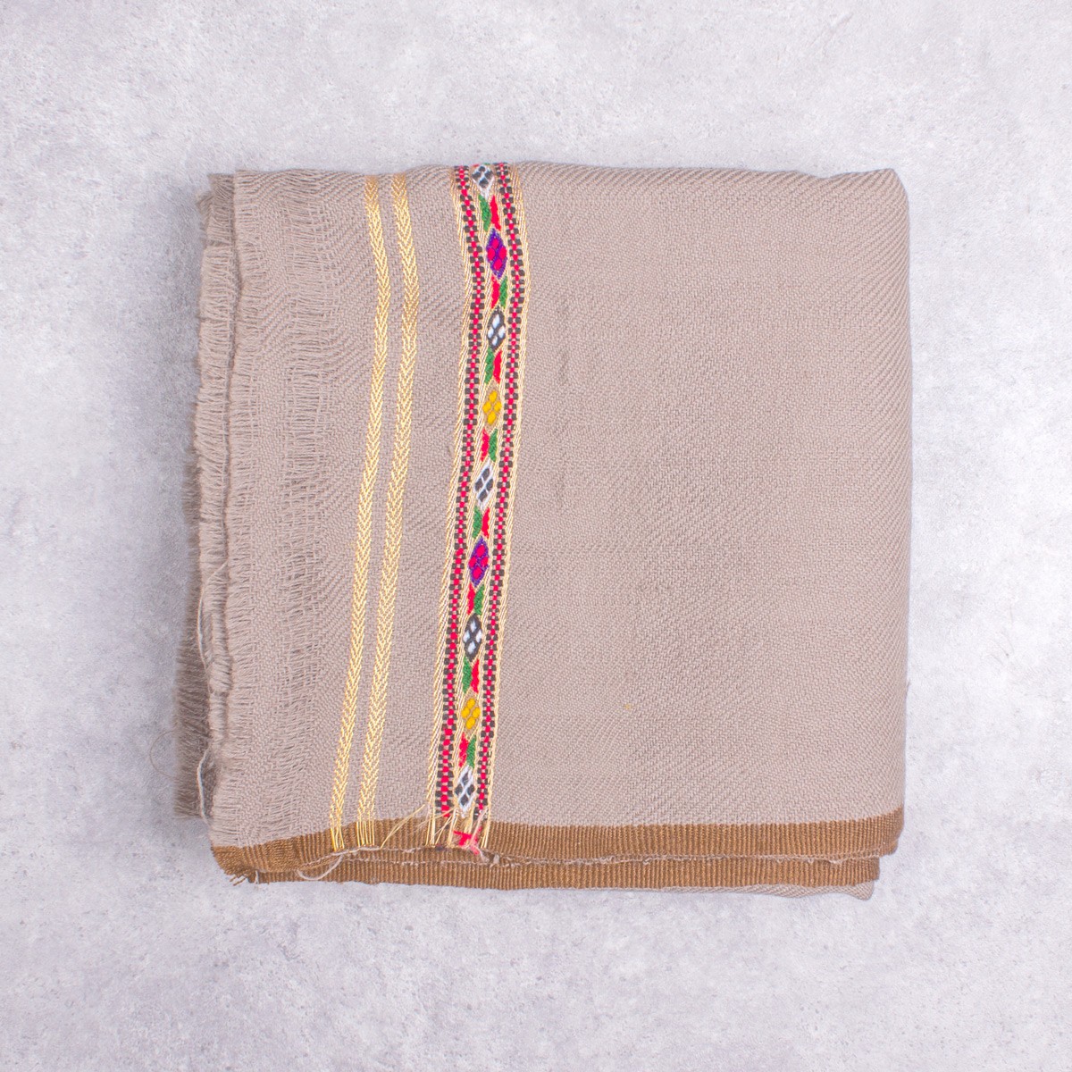 Gray Nuristani Wool Patu | Handmade Afghan Tribal Shawl 3