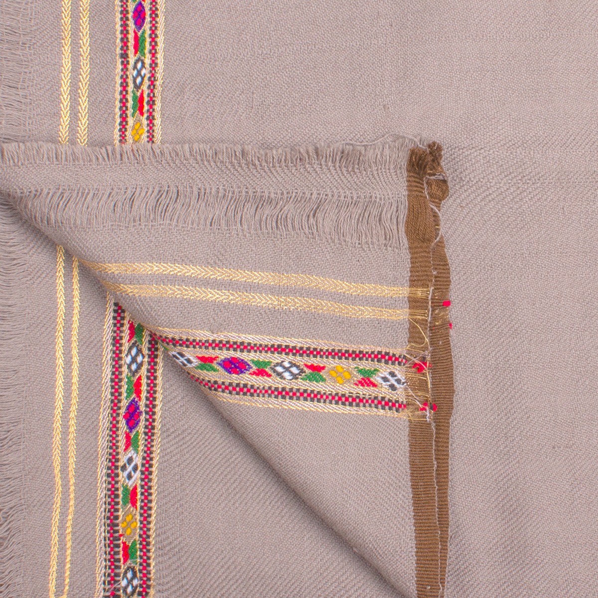 Gray Nuristani Wool Patu | Handmade Afghan Tribal Shawl 4