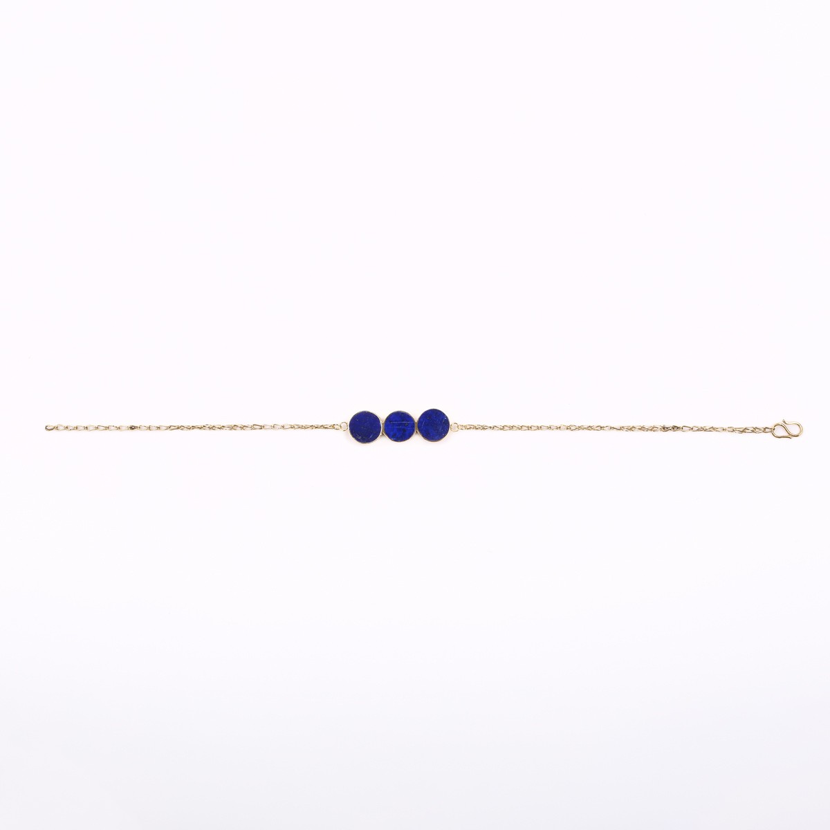 Lapis Gold Plated Bracelet | Brass Birthstone Hand Chain Bracelet 3