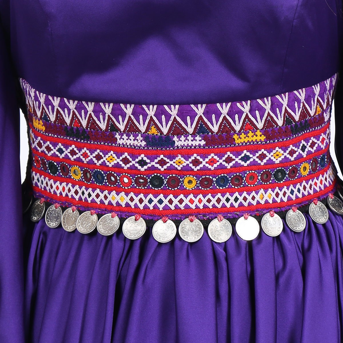 Silk Satin Purple long Dress 3