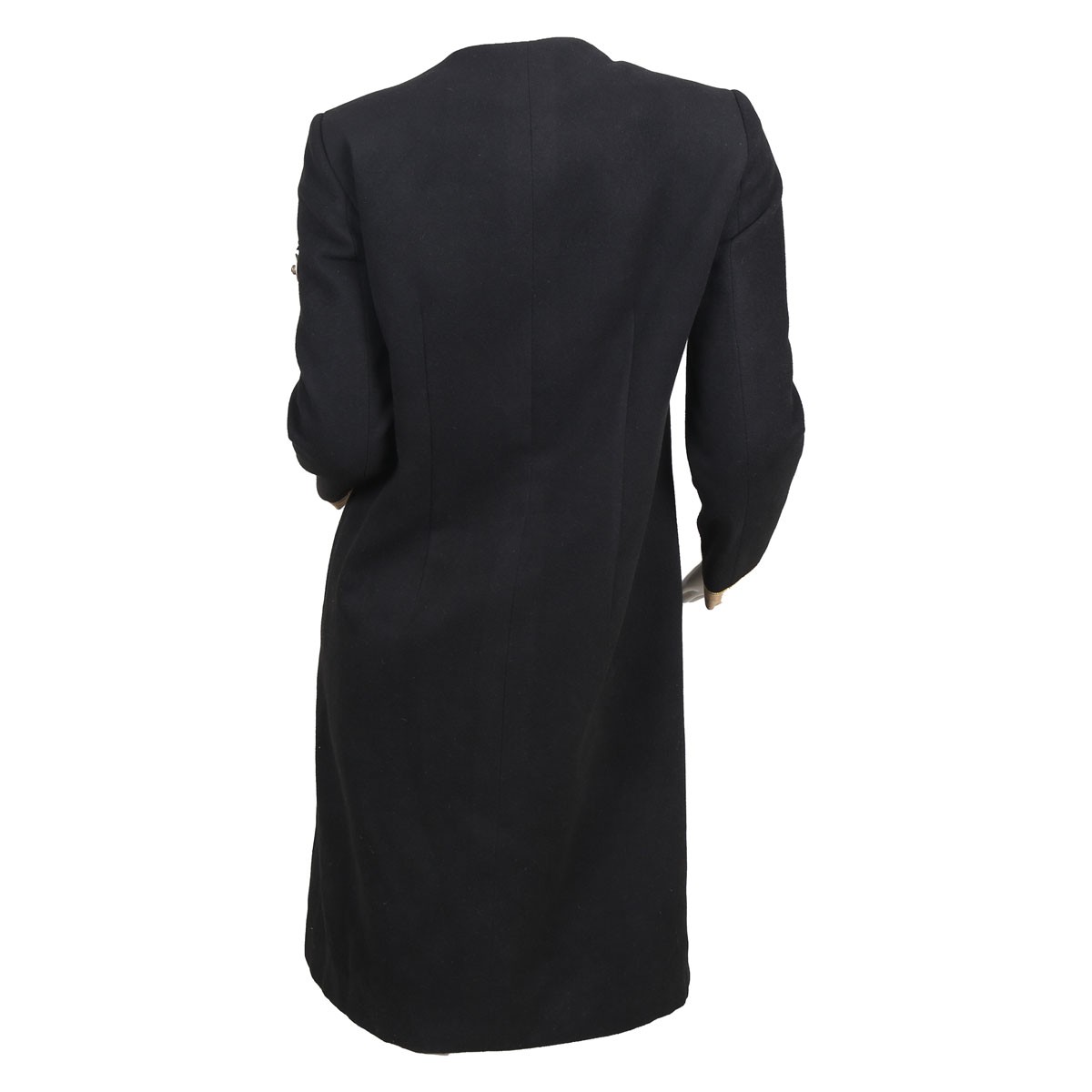Black Women's Coat | Fancy Coat with Golden Patches 4